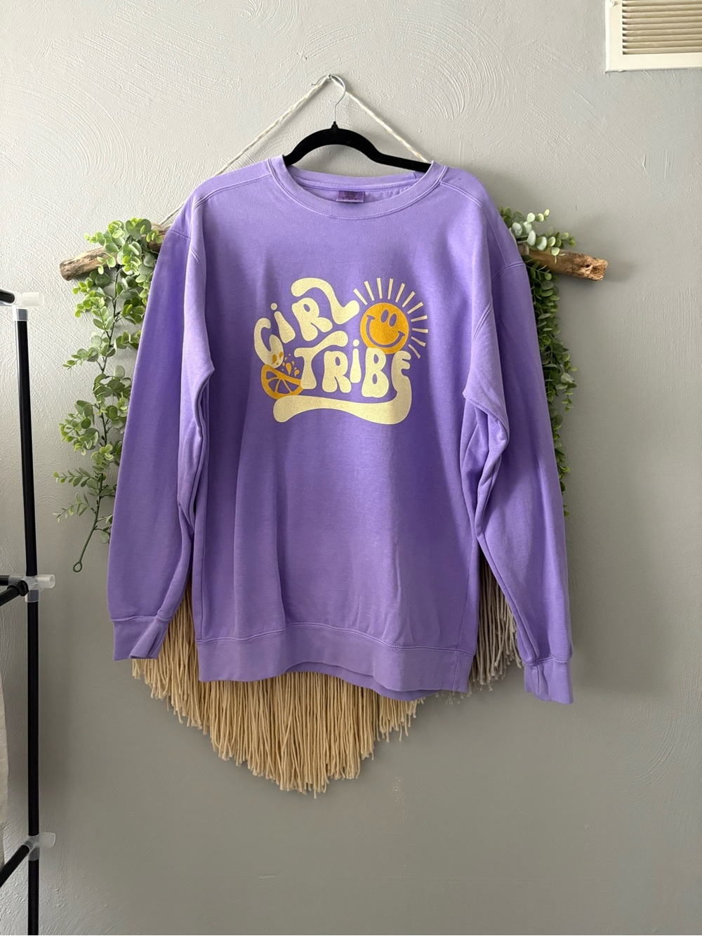 Comfort Colors Lavender "Girl Tribe" Crewneck Sweatshirt